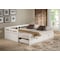 Alaterre Furniture Melody Twin to King Extendable Day Bed with Storage, White AJME10WH - alternate 4